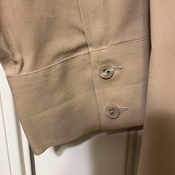 Talbots tan long sleeved blouse, size 12 petite - Picture 3 of 6